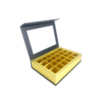 Boîte à chocolat magnétique de luxe avec logo personnalisé, revêtement UV, laminage mat, gaufrage, doublure en éponge, qualité alimentaire, pour célébrations de mariage