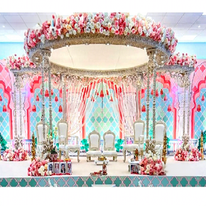 มณฑปงานแต่งงานไม้สองเสาที่งดงาม  มณฑปงานแต่งงานอินเดียที่สวยงามที่สุด  มณฑปงานแต่งงานในร่มที่สวยงามที่สุด  ตกแต่งงานแต่งงานในนิวยอร์ก - Product Image 1