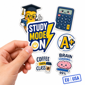 Individuelles <span class=keywords><strong>Logo</strong></span>, gestanzte, langlebige, wasserdichte, ölbeständige Aufkleber für Studienmotivation, Studenten-Kunstwerke, bedruckte Klebeetiketten, Schaufenster-Aufkleber - Product Image 1