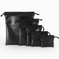 Sac à bijoux avec logo personnalisé sacs à cordon en simili cuir PU pour bagues emballage de bijoux stockage et présentation de bracelet et boucles d'oreilles