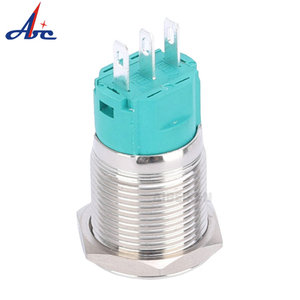 2024 IP65 impermeable Material de acero inoxidable interruptor de botón <span class=keywords><strong>para</strong></span> <span class=keywords><strong>timbre</strong></span> de puerta botón <span class=keywords><strong>pulsador</strong></span> carcasa Color plata 16mm botón <span class=keywords><strong>pulsador</strong></span> - Product Image 3