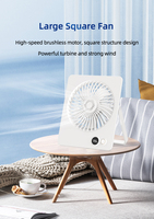 Ventilateur de table ultra-fin personnalisé avec logo, 2000 mAh, grande capacité, grand flux d'air, faible bruit, ventilateur de bureau extérieur, ventilateur de camping pour le bureau