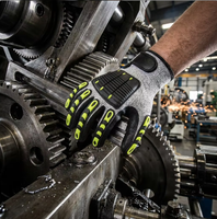 Gants de sécurité HTR avec protections anti-chocs TPR robustes sur les phalanges et les doigts