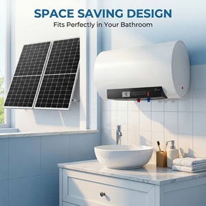<span class=keywords><strong>Calentador</strong></span> de Agua Eléctrico <span class=keywords><strong>Solar</strong></span> Fotovoltaico AC/DC 40-110V Presurizado de Placa Plana 2000W IPX4 Impermeable Sistema de Calefacción Inteligente de Ahorro de Energía - Product Image 1