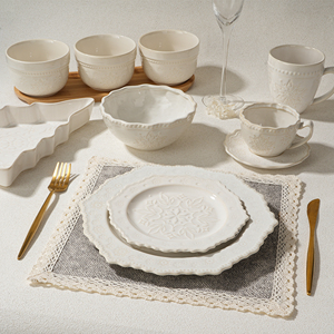 En stock – Ensemble de bols de service portables en céramique et porcelaine, écologiques et réutilisables, prêts à être expédiés – Bols à salade – Faible MOQ - Product Image 2