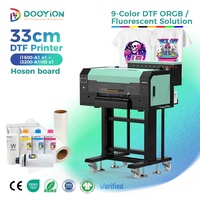 Nouvelle imprimante DTF 30 cm à 2 têtes RGBO 9 couleurs pour transfert numérique sur textile respirant et film PET haute gamme pour T-shirts et sweats à capuche