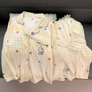 2026 New Design Spandex <strong>Cotton</strong> <strong>Women's</strong> Sleepwear Home <strong>Clothes</strong> Long Sleeve Pajamas Sets - Product Image 3