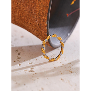 JINYOU 1675 hipoalerjenik ayırt edici PVD kaplama Vintage takı <span class=keywords><strong>Minimalist</strong></span> paslanmaz çelik Metal karışımı ince parmak yüzük - Product Image 2
