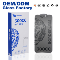 Protection d'écran anti-espion AP 300CC pour iPhone 18 17 Pro Max, 0,55 mm, sans bordure, grand arc, incassable, personnalisé OEM CE RoHS