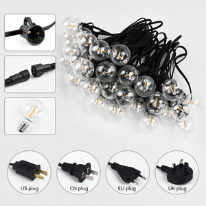 EU USA Anh cắm 220V 110V Edison Led Ngoài Trời G40 25ft 50ft 100ft trang trí Giáng sinh LED Đèn dây cho khu vườn cổ tích - Product Image 6