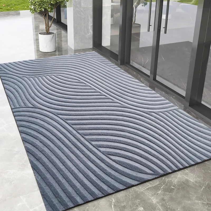 Custom design Velour Polyester custom front embossed door mat