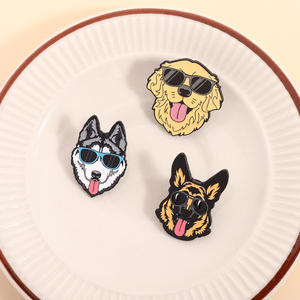 Broche de Perro con Gafas de Sol, <span class=keywords><strong>Pastor</strong></span> Alemán, Husky, Golden Retriever, Insignia de Aleación de Zinc, Decoración Linda para Mascotas, Creativo, Moderno, Pintado - Product Image 1
