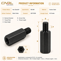 Entretoise hexagonale filetée femelle en acier au carbone zingué noir M3 M4 pour montage de PCB de technologie portable – Petites solutions de quincaillerie