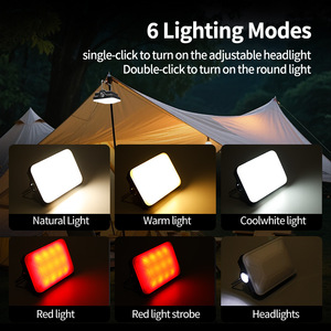 Lampe de camping LED d'extérieur, rechargeable par USB, lanterne suspendue magnétique, étanche - Product Image 3