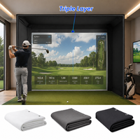 Écran d'impact commercial ignifuge à haute vitesse pour simulateur de hockey, baseball et golf, 3,2 m de large, 3,5 mm d'épaisseur, pour usage intérieur et acoustique