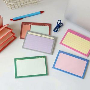 Bloc de Notas Portátil Multicolor, Hojas Sueltas No Adhesivas, Papel para Notas, Personalizado para la Escuela, Oficina, Aprendizaje, Planificación Horizontal - Product Image 2