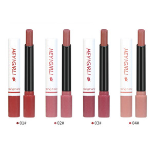 Lápiz Labial Mate de Terciopelo, Resistente al Agua, Orgánico, Sedoso, en 4 Colores, con Diseño de Pipa de Fumar, Nuevo y en Oferta - Product Image 1