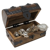 Boîte à souvenirs de coffre au trésor en bois de pirate