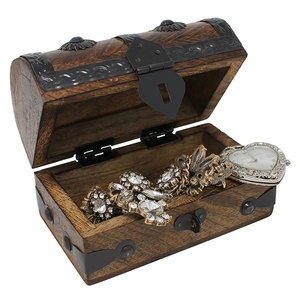 Pirate Wooden <strong>Treasure</strong> Chest Keepsake <strong>Box</strong> - Product Image 3