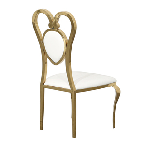 Chaise de mariage empilable moderne en acier inoxydable doré pour événements et locations - Product Image 2