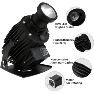 Projecteur LED étanche IP65 40W avec trois gobos et télécommande, <span class=keywords><strong>4000</strong></span> lumens pour la publicité - Product Image 4