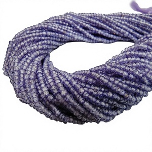 Perles facettées en zircone cubique couleur lavande, 3 mm, brin de 13 pouces de long - Product Image 1