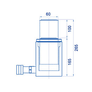 Omcn 361 /dm กระบอกไฮดรอลิกอเนกประสงค์แบบทำหน้าที่เดียวสปริงคืนสูง265มม. 20ตัน - Product Image 2