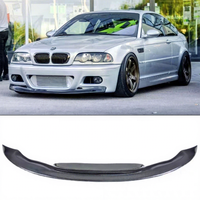 Pour BMW Série 3 E46 M3 1999-2006, lèvre avant en fibre de carbone de style CSL, pare-chocs avant, lèvre de spoiler, séparateurs, ailerons, pièces de voiture