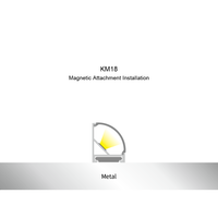 Profilé en aluminium LED K&C KM18, fixation magnétique d'angle, canal pour bande LED en aluminium anodisé, 1M/2M/3M
