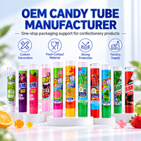 Tubes d'emballage alimentaire personnalisés en aluminium et plastique avec bouchon à vis, imprimés UV, pour chewing-gum, bonbons liquides et confitures