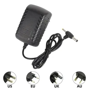 US EU UK AU Power Supply 12V 2A 24W Wall Mount AC DC Power Adapters with Wall Plug DC Port T Type Dual Connector Power Adapter