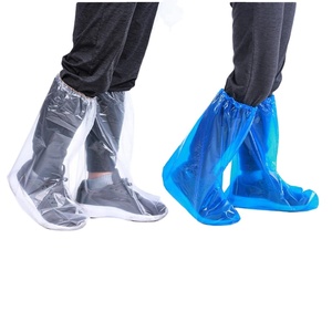 Windproof biểu tượng tùy chỉnh không thấm nước nhựa dùng một lần khởi động Bìa Áo mưa mưa khởi động - Product Image 1