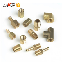 Conector en Y ANRUK de Latón Puro Forjado y Galvanizado con Zinc, Conexión BSPT para Manguera de Aire, para Ensamblaje de Tuberías Neumáticas Imperiales