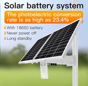 80W急速充電ソーラーパネルシステム40AH三元リチウム電池DC12V CCTVカメラ電源屋外監視システム<span class=keywords><strong>PWM</strong></span> - Product Image 3