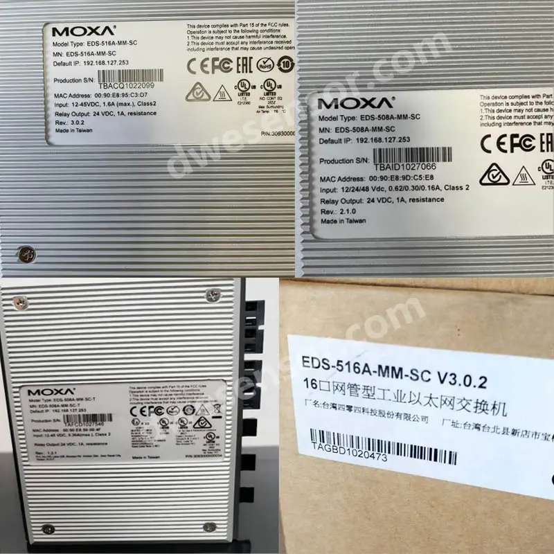 MOXA EDS-516A 508A 시리즈 EDS-516A-MM-SC EDS-508A-MM-SC 16 포트 8 포트 관리 이더넷 스위치