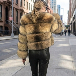 <span class=keywords><strong>Cappotto</strong></span> di <span class=keywords><strong>Pelliccia</strong></span> Naturale di Procione di Alta Qualità per <span class=keywords><strong>Donna</strong></span>, Giacca di Lusso Calda per l'Inverno, Vendita Diretta dalla Fabbrica - Product Image 4