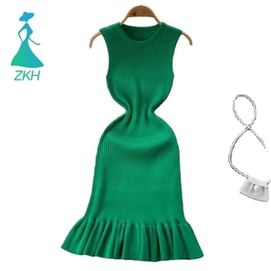 2018 Korean High Waist Dress: Stylish & Trendy