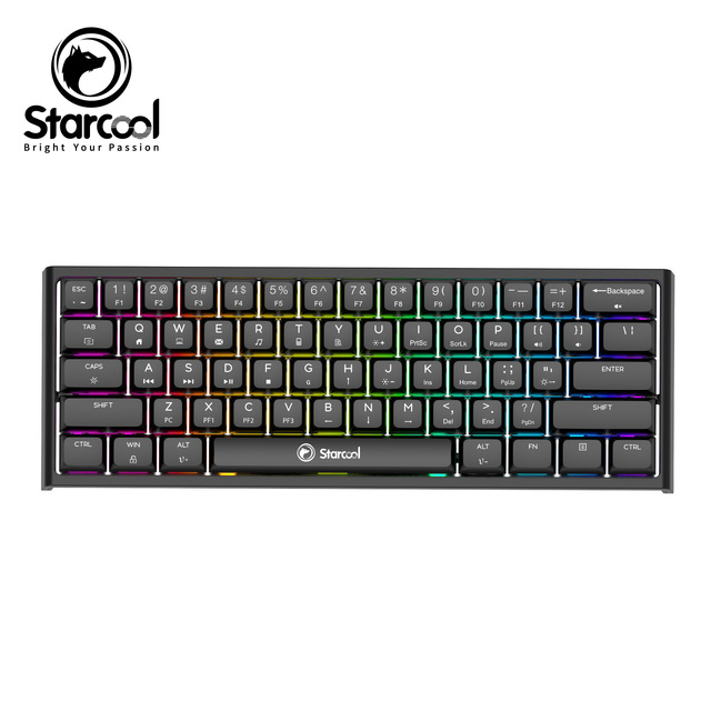 Factory Sale Wireless Mechanical Keyboard Mini Size 61 Keys Gaming Hot Swappable Keyboard