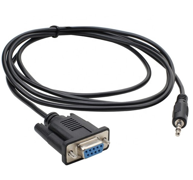 Factory OEM DB9 Pin Female RS232 Serial Port to DC 3.5mm Audio Jack Converter Cable for Computer