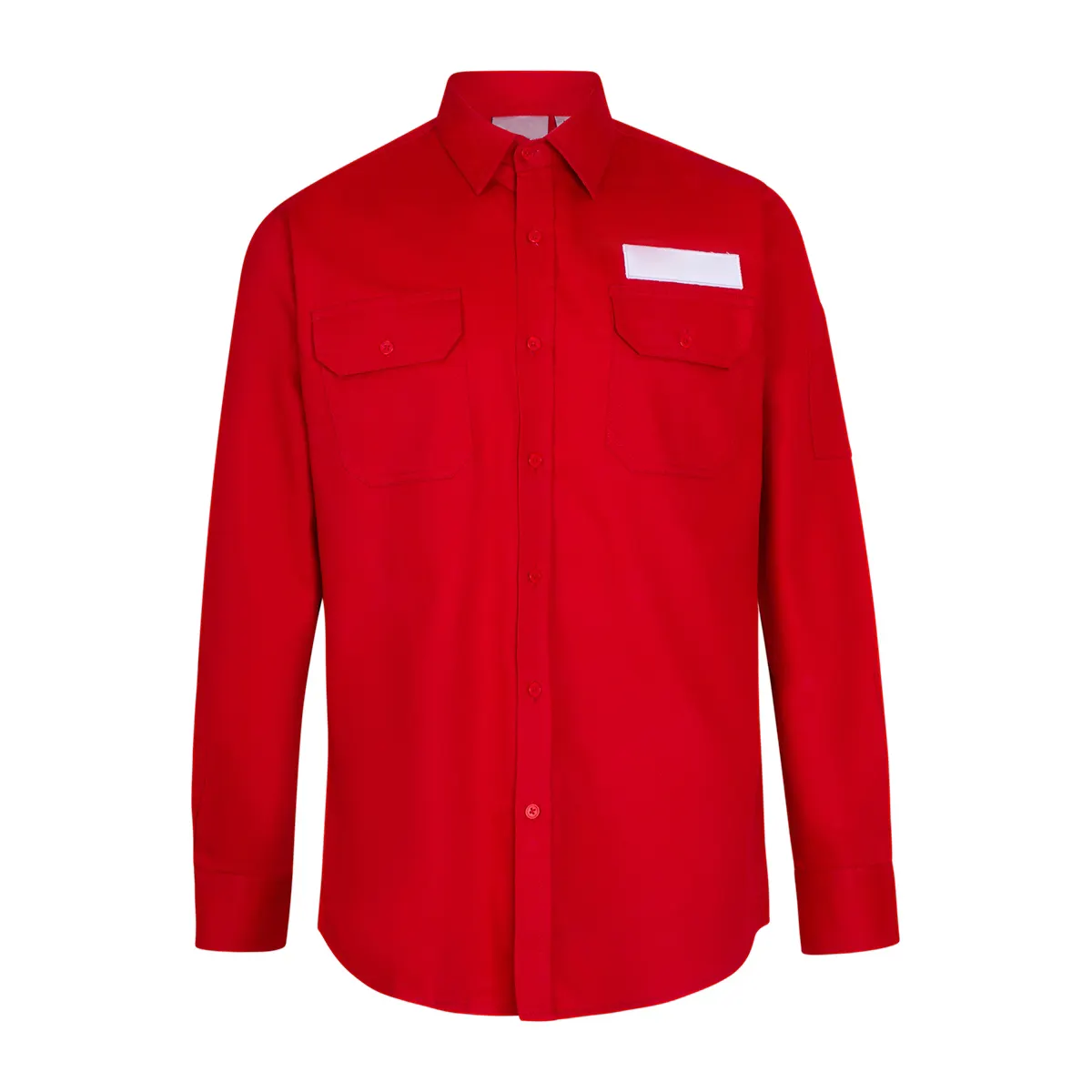 श्रमिकों के लिए कस्टम उच्च गुणवत्ता वाली लंबी आस्तीन वाली 100% सूती अग्निरोधी शर्ट