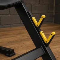 Banc de musculation commercial pour curls, station d'entraînement des biceps avec supports de barres réglables
