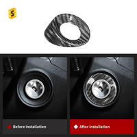 ShaSha araba iç aksesuarları Trim karbon Fiber kontak anahtarı Chevrolet Camaro 2010-2015 için dekoratif çerçeve