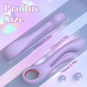 Vibrador de Silicona de Lujo para Mujeres, Doble Vibración, Estimulación del Punto G, Varita Masajeadora <span class=keywords><strong>AV</strong></span>, Juguete Sexual para Masturbación Femenina - Product Image 5