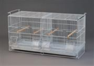 Grande cage pour chien en métal à motif solide avec support mobile d'élevage ouvert sur le dessus Petit plateau de palette pour oiseaux Caractéristique respirante Maison pour oiseaux - Product Image 3