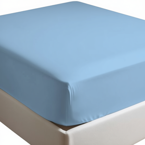 Sábana Ajustable 100% Algodón Azul Claro Italiana Individual 90x200cm - Product Image 3