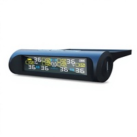 Solar TPMS 6-Rad Externer Sensor Reifendrucküberwachung für LKW-Teile USB-Aufladung Echtzeit-Alarm 9,9 Bar IPX7 Wasserdicht