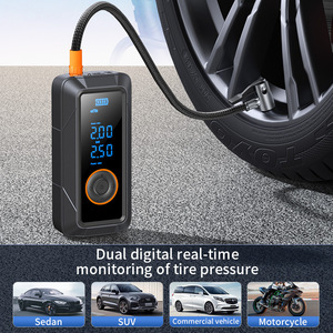 เครื่องเติมลมยางแบบพกพา 25 ลิตร พร้อมจอ LCD แสดงผล 240V แรงดันสูงอัตโนมัติ สำหรับรถยนต์และมอเตอร์ไซค์ - Product Image 1