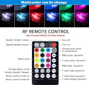 APP kontrol 20W RGB pırıltı Fiber optik araba çatı üst Starlight Headliner kiti ile 1100 adet 0.75mm * 3m Fiber tavan aydınlatma dekor - Product Image 3