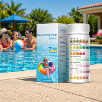 Bandelettes de test pour spa et piscine, 7 paramètres, kit de test de produits chimiques pour bain à remous pour le chlore, le bromure, le pH et l'alcalinité