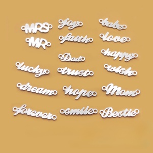 Colgante de Letra con la Palabra 'Hope' (Esperanza), 'Wish' (Deseo), 'Trust' (Confianza) y 'Faith' (Fe), Chapado en Oro Real de 14K, con Doble Orificio para Hacer Pulseras y Collares - Product Image 6